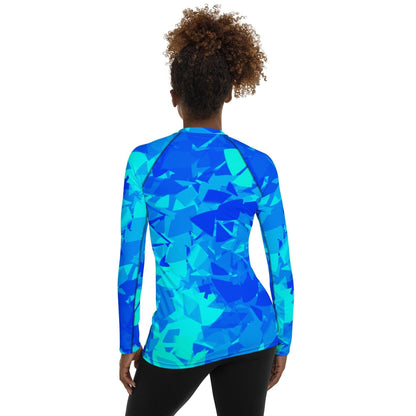 Blue Crystal Damen Rash Guard Rash Guard 59.99 4-Wege, Atmungsaktiv, Badebekleidung, bequem, blau, Blue, Crytal, einfarbig, Elastan, Feminin, Flachnaht, Guard, Hautschutz, Kompression, Kristall, Langarm, Langarmshirt, Männermode, Outdoor, Polyester, Rash, Sand, Schwimmen, Sonnenschutz, Sportbekleidung, Strandmode, Stretchstoff, Surfen, trocknend, Wassersport, Wind JLR Design