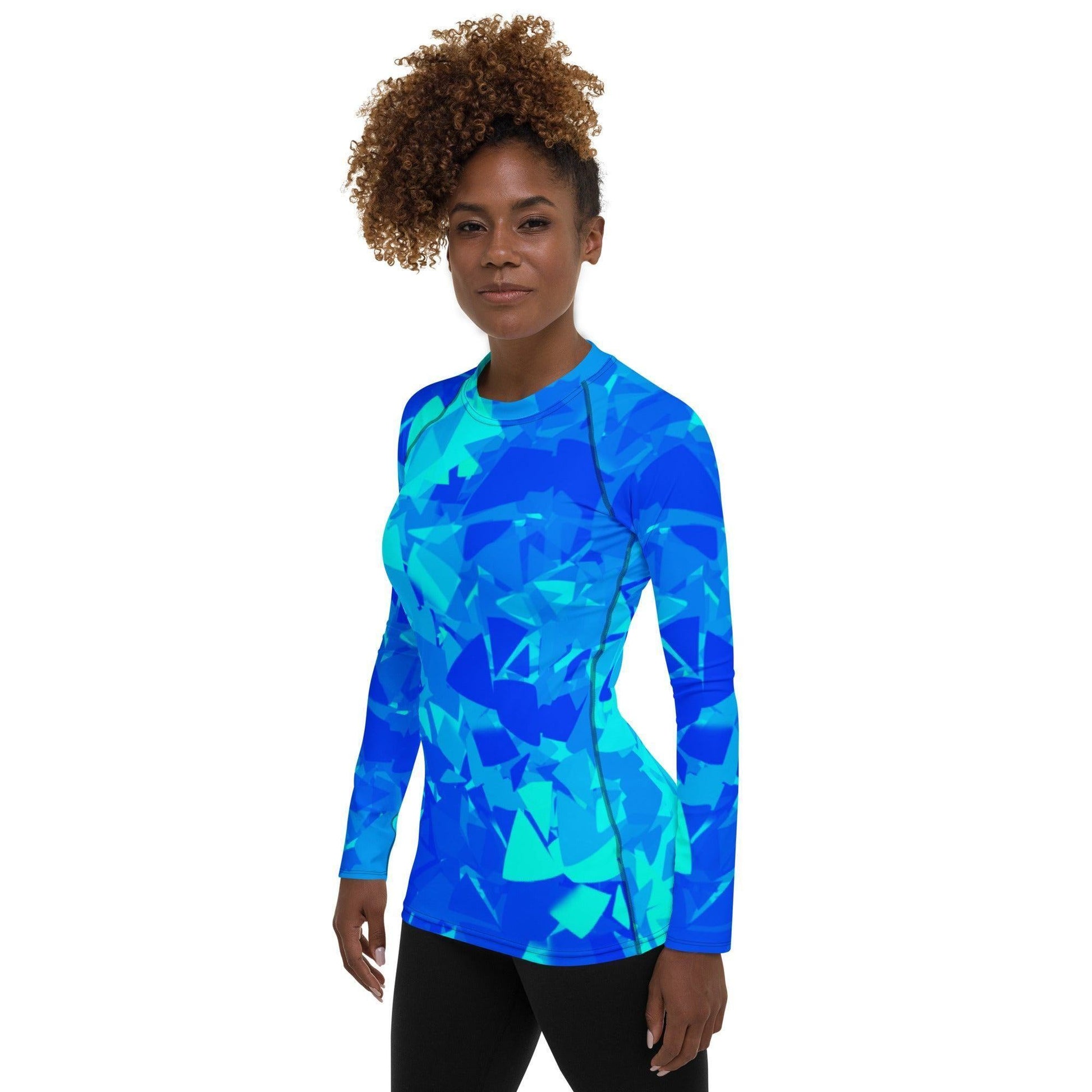 Blue Crystal Damen Rash Guard Rash Guard 59.99 4-Wege, Atmungsaktiv, Badebekleidung, bequem, blau, Blue, Crytal, einfarbig, Elastan, Feminin, Flachnaht, Guard, Hautschutz, Kompression, Kristall, Langarm, Langarmshirt, Männermode, Outdoor, Polyester, Rash, Sand, Schwimmen, Sonnenschutz, Sportbekleidung, Strandmode, Stretchstoff, Surfen, trocknend, Wassersport, Wind JLR Design