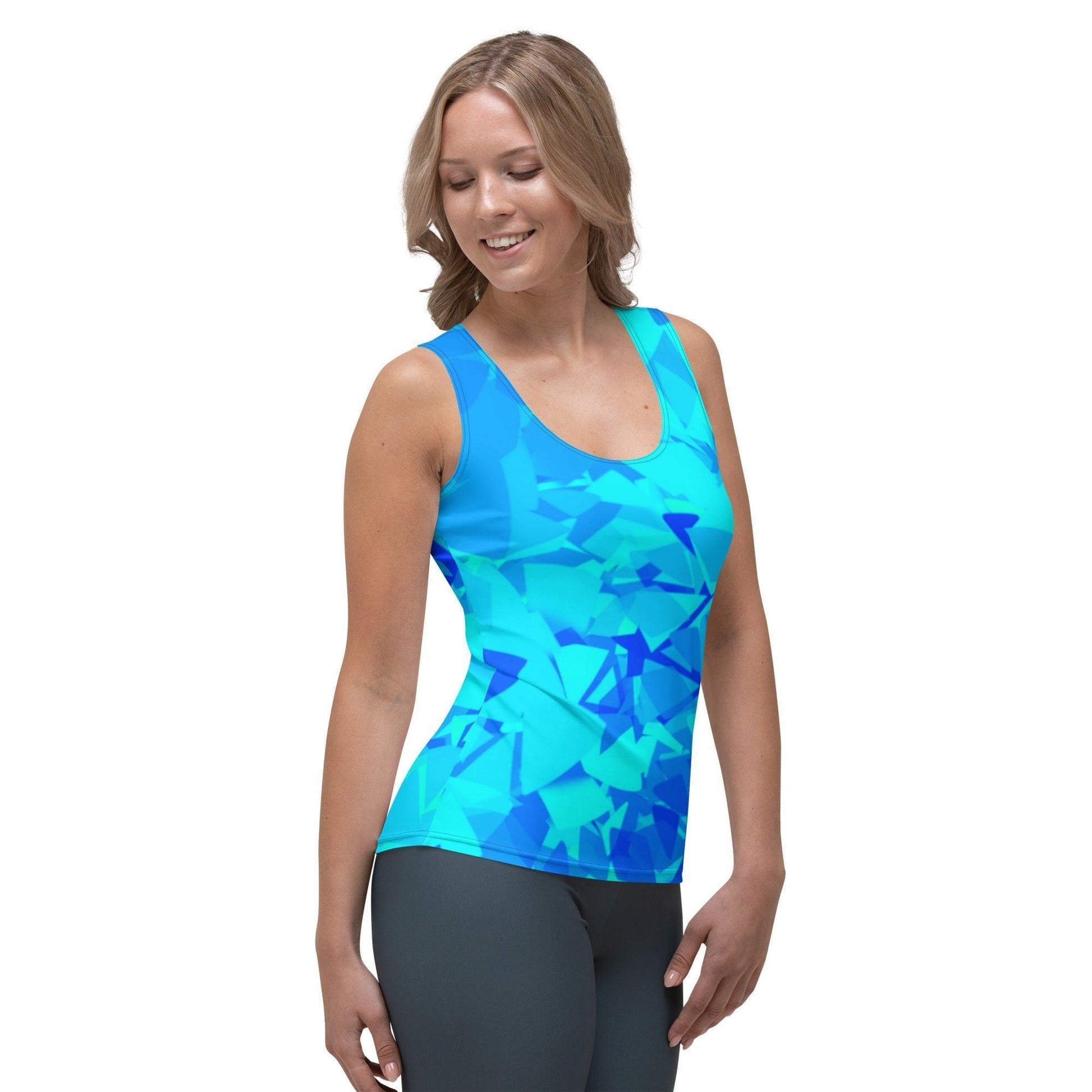 Blue Crystal Damen Tank Top Tank Top 44.99 aktiv, angenehmes, atmungsaktiv, Ausschnitt, betont, Bewegungsfreiheit, Blue, breite, Crystal, Damen, Elastan, enganliegend, Farben, Fashion, Figur, Fitness, Frauen, Gym, Kristall, Look, Mikrofasergarn, Mode, Muscle, Musthave, Outfit, Polyester, Sommer, Style, Tank, Top, Tragegefühl, Training, Träger, verschiedene JLR Design