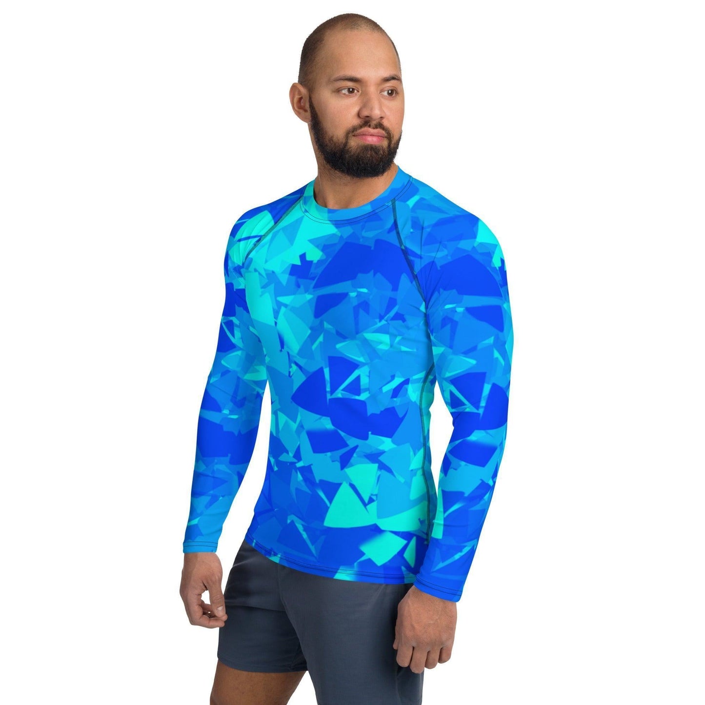 Blue Crystal Herren Rash Guard Rash Guard 59.99 4-Wege, Atmungsaktiv, bequem, blau, blue, Crystal, Elastan, Flachnaht, Guard, Hautschutz, Kompression, Kristall, Langarmshirt, Männermode, Outdoor, Polyester, Rash, Sand, Schwimmen, Sonnenschutz, Sportbekleidung, Strandmode, Stretchstoff, Surfen, trocknend, Wassersport, Wind JLR Design