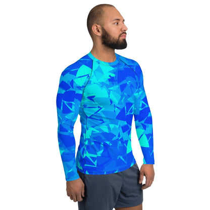 Blue Crystal Herren Rash Guard Rash Guard 59.99 4-Wege, Atmungsaktiv, bequem, blau, blue, Crystal, Elastan, Flachnaht, Guard, Hautschutz, Kompression, Kristall, Langarmshirt, Männermode, Outdoor, Polyester, Rash, Sand, Schwimmen, Sonnenschutz, Sportbekleidung, Strandmode, Stretchstoff, Surfen, trocknend, Wassersport, Wind JLR Design