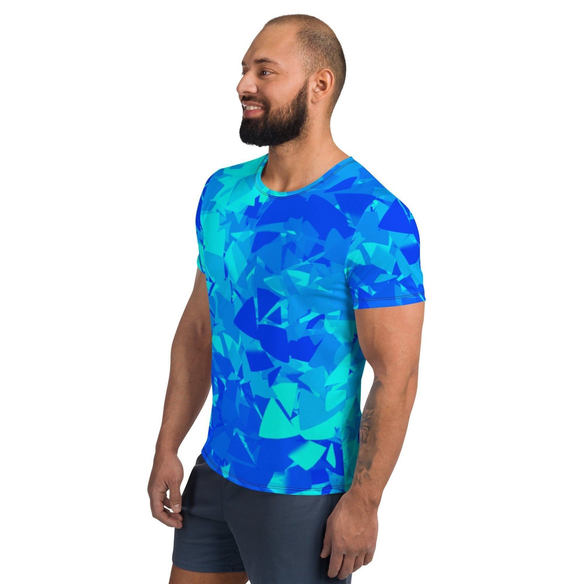 Blue Crystal Sport T-Shirt für Herren -- Blue Crystal Sport T-Shirt für Herren - XS Sport T-Shirt | JLR Design