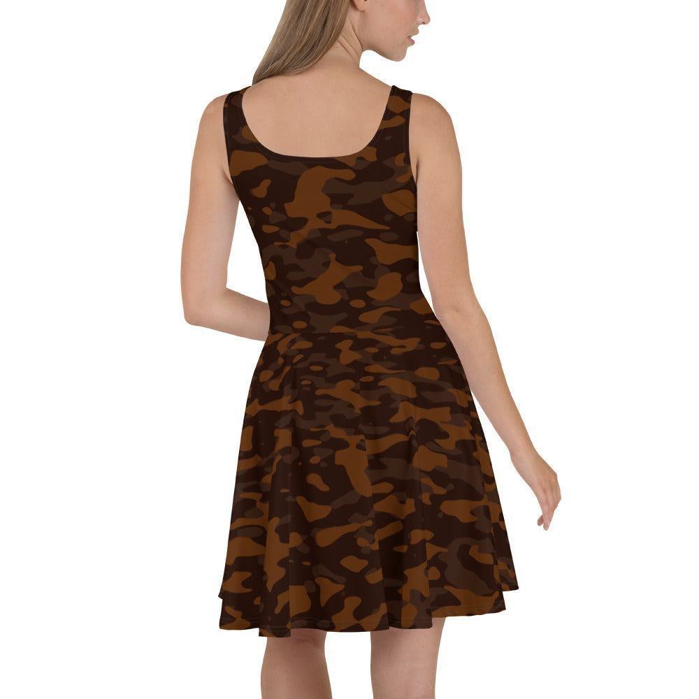 Braun Camouflage Skater Kleid -- Braun Camouflage Skater Kleid - undefined Skater Kleid | JLR Design