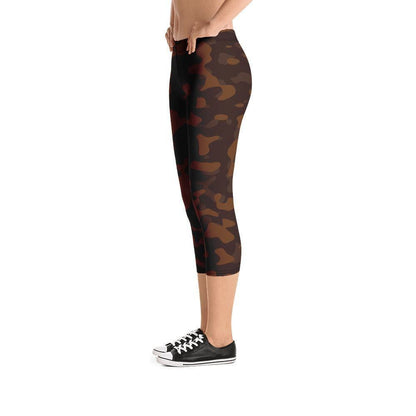 Braune Camouflage Damen Capri Leggings Capri Leggings 54.99 Alltag, bequem, braun, brown, Camo, Camouflage, Capri, Damen, Design, Elastan, enganliegend, entspannen, Leggings, Mikrofasergarn, Mode, modisch, Muster, Outdoor, Passform, Pattern, Polyester, Sport, Stil, Style, Tarnmuster, USF50, verkürzt, vielseitig, Vier-Wege-Stretch JLR Design