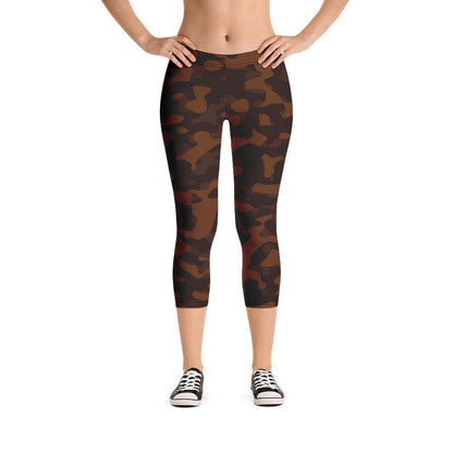 Braune Camouflage Damen Capri Leggings Capri Leggings 54.99 Alltag, bequem, braun, brown, Camo, Camouflage, Capri, Damen, Design, Elastan, enganliegend, entspannen, Leggings, Mikrofasergarn, Mode, modisch, Muster, Outdoor, Passform, Pattern, Polyester, Sport, Stil, Style, Tarnmuster, USF50, verkürzt, vielseitig, Vier-Wege-Stretch JLR Design