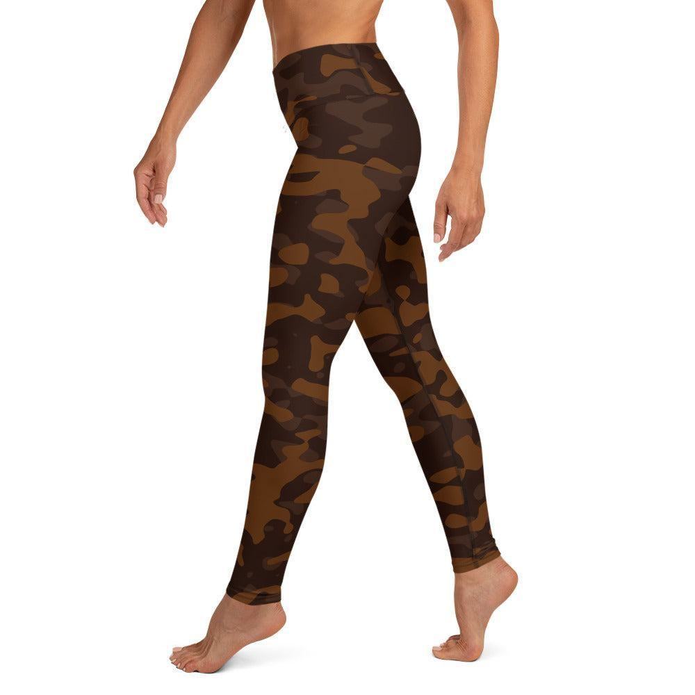 Braune Camouflage Damen Yoga Leggings Yoga Leggings 59.99 atmungsaktiv, braun, brown, Camo, Camouflage, Damen, Design, Elastan, Fitness, Flexibilität, fließend, gleiten, Gummizug, High, Hüftbewegungen, kompression, Leggings, Mikrofasergarn, Muster, Pattern, Polyester, Posen, Schutzfaktor, Sport, Stretch, Studio, stylisch, UV, Vier-Wege-Stretch, Waist, Yoga JLR Design