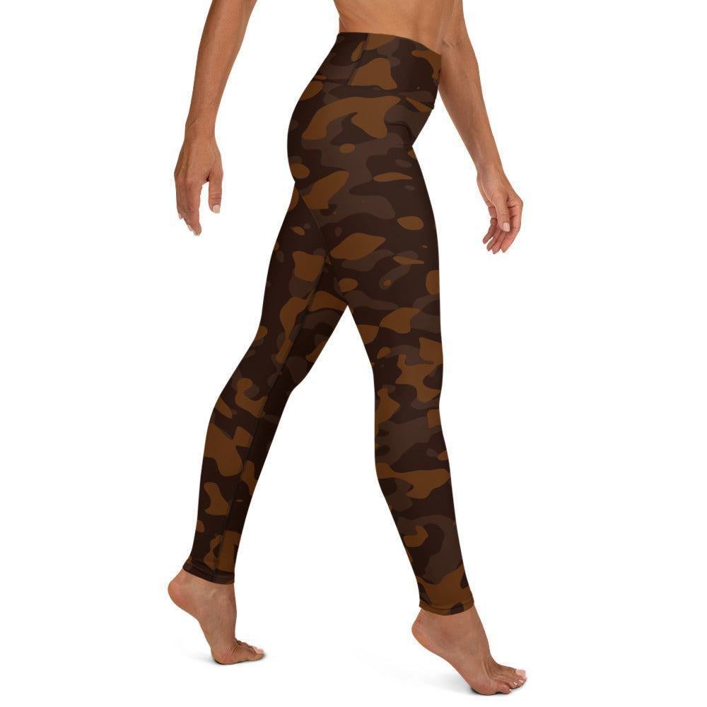 Braune Camouflage Damen Yoga Leggings Yoga Leggings 59.99 atmungsaktiv, braun, brown, Camo, Camouflage, Damen, Design, Elastan, Fitness, Flexibilität, fließend, gleiten, Gummizug, High, Hüftbewegungen, kompression, Leggings, Mikrofasergarn, Muster, Pattern, Polyester, Posen, Schutzfaktor, Sport, Stretch, Studio, stylisch, UV, Vier-Wege-Stretch, Waist, Yoga JLR Design