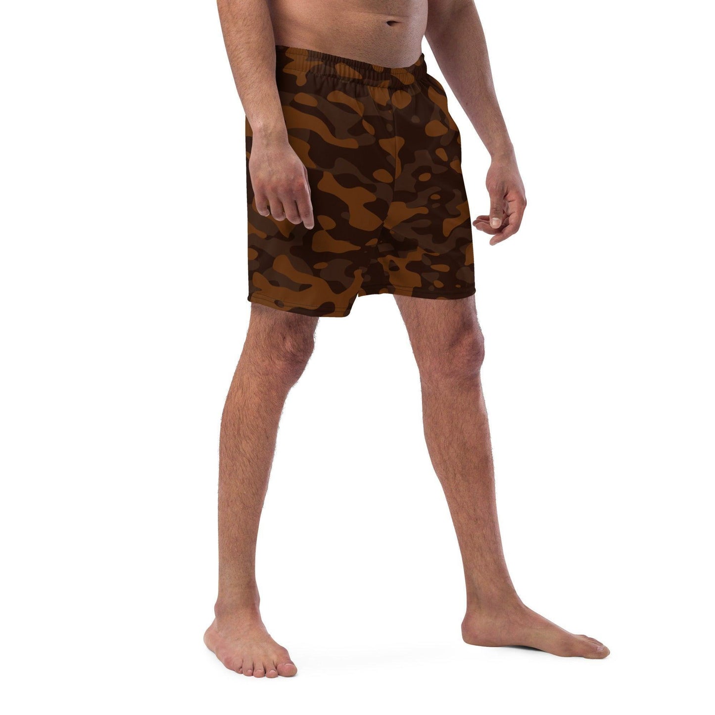 Braune Camouflage Herren Badehose Badehose 64.99 Badehose, Badevergnügen, braun, brown, Camo, Camouflage, Elastan, Herren, Hüftband, Innenfutter, Komfort, Kordelzug, Mann, Muster, Männer, Passform, Pattern, Polyester, Pool, recycelt, Scheuerschutz, See, Tarnmuster, trocknend JLR Design