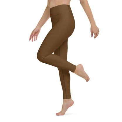 Braune Damen Yoga Leggings Yoga Leggings 54.99 atmungsaktiv, braun, brown, Damen, einfarbig, Elastan, Fitness, Flexibilität, fließend, gleiten, Gummizug, High, Hüftbewegungen, kompression, Leggings, Mikrofasergarn, Polyester, Posen, Schutzfaktor, Sport, Stretch, Studio, stylisch, UV, Vier-Wege-Stretch, Waist, Yoga JLR Design