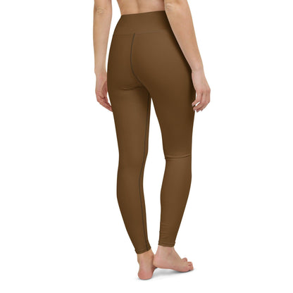 Braune Damen Yoga Leggings Yoga Leggings 54.99 atmungsaktiv, braun, brown, Damen, einfarbig, Elastan, Fitness, Flexibilität, fließend, gleiten, Gummizug, High, Hüftbewegungen, kompression, Leggings, Mikrofasergarn, Polyester, Posen, Schutzfaktor, Sport, Stretch, Studio, stylisch, UV, Vier-Wege-Stretch, Waist, Yoga JLR Design