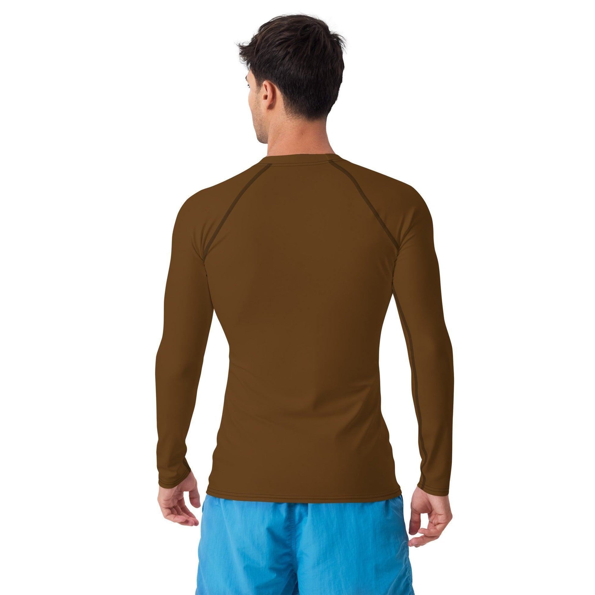 Brauner Herren Rash Guard Rash Guard 54.99 4-Wege, Atmungsaktiv, bequem, braun, brown, einfarbig, Elastan, Flachnaht, Guard, Hautschutz, Kompression, Langarmshirt, Männermode, Outdoor, Polyester, Rash, Sand, Schwimmen, Sonnenschutz, Sportbekleidung, Strandmode, Stretchstoff, Surfen, trocknend, Wassersport, Wind JLR Design