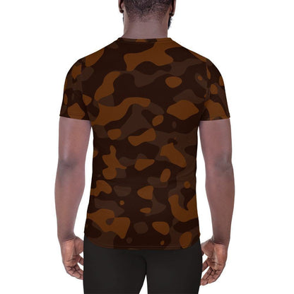 Braunes Camouflage Sport T-Shirt für Herren Sport T-Shirt JLR Design