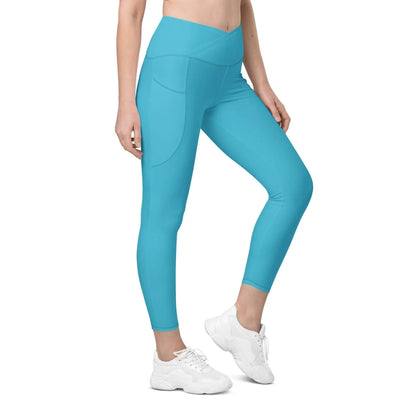 birght-summer-sky-damen-v-bund-leggings-mit-taschen-v-bund-leggings-jlr-design-16863 - JLR Design