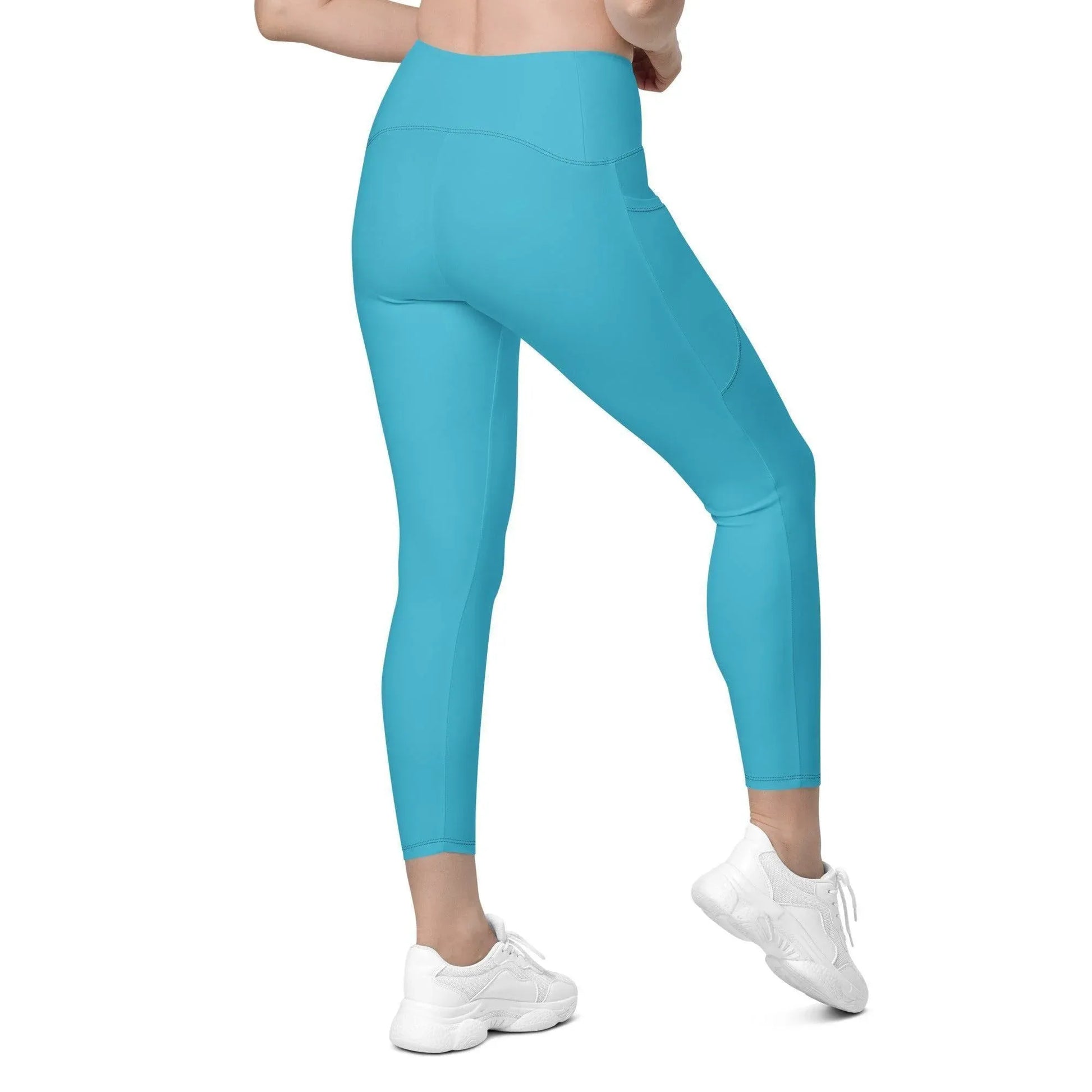 birght-summer-sky-damen-v-bund-leggings-mit-taschen-v-bund-leggings-jlr-design-99221 - JLR Design