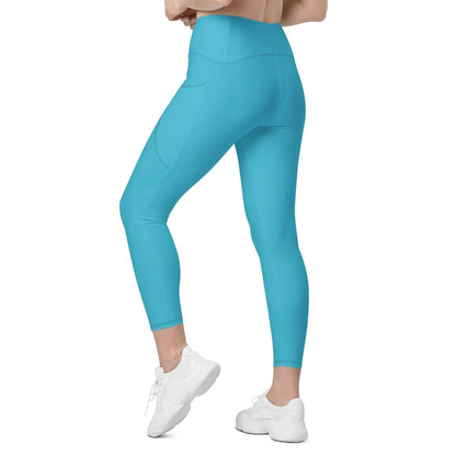 birght-summer-sky-damen-v-bund-leggings-mit-taschen-v-bund-leggings-jlr-design-95374 - JLR Design
