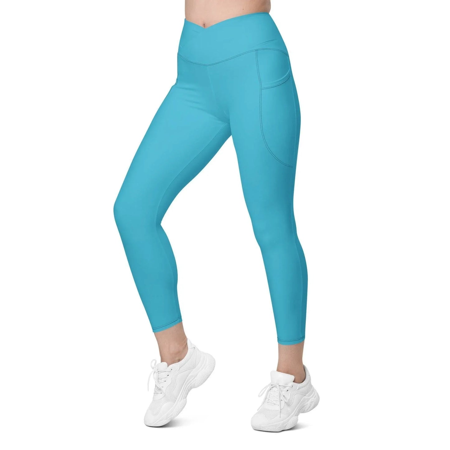 birght-summer-sky-damen-v-bund-leggings-mit-taschen-v-bund-leggings-jlr-design-21912 - JLR Design