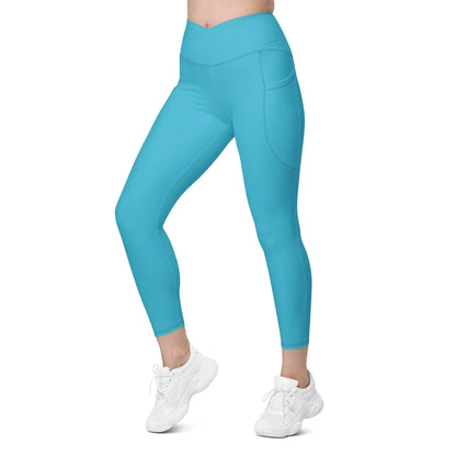 birght-summer-sky-damen-v-bund-leggings-mit-taschen-v-bund-leggings-jlr-design-21912 - JLR Design