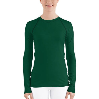 British Racing Green Damen Rash Guard Rash Guard 54.99 4-Wege, Atmungsaktiv, Badebekleidung, bequem, British, einfarbig, Elastan, Feminin, Flachnaht, Green, grün, Guard, Hautschutz, Kompression, Langarm, Langarmshirt, Männermode, Outdoor, Polyester, Racing, Rash, Sand, Schwimmen, Sonnenschutz, Sportbekleidung, Strandmode, Stretchstoff, Surfen, trocknend, Wassersport, Wind JLR Design