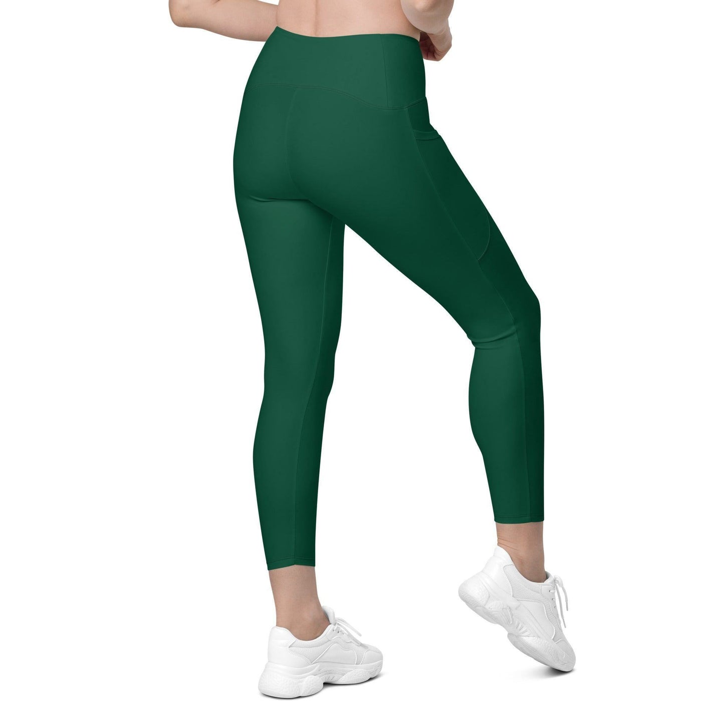 British Racing Green Damen V-Bund Leggings mit Taschen V-Bund Leggings JLR Design