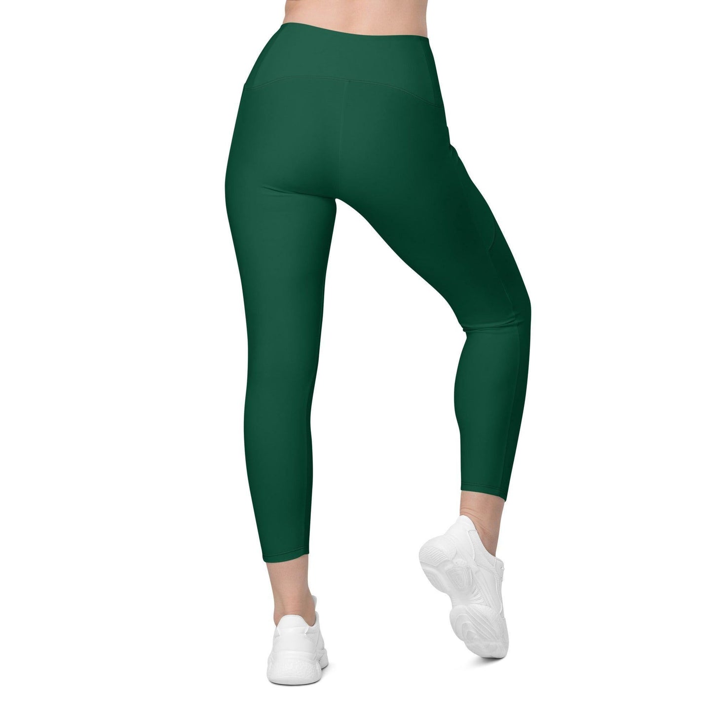 British Racing Green Damen V-Bund Leggings mit Taschen V-Bund Leggings JLR Design