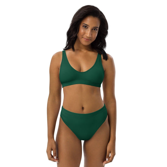 British Racing Green High Waist Bikini Bikini 49.99 Bikini, British, Design, einfarbig, Einlagen, Elastan, Fashion, Green, GRS, grün, High, Mode, Passform, Polyester, Racing, Style, UPF50, Waist, zweilagig, zweitilig, Ökotex JLR Design