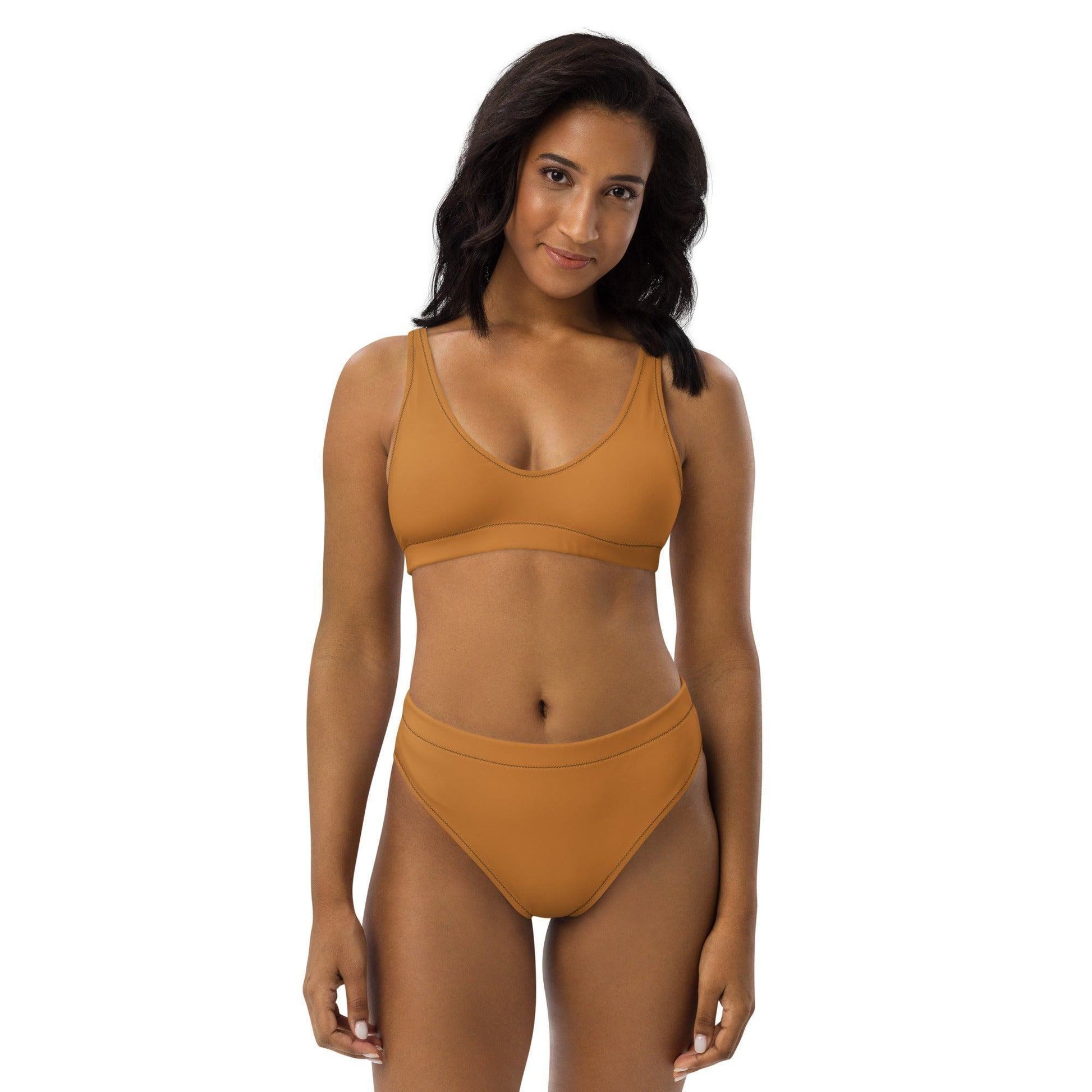 Bronze High Waist Bikini Bikini 49.99 Bikini, bronze, Design, einfarbig, Einlagen, Elastan, Fashion, GRS, High, Mode, Passform, Polyester, Style, UPF50, Waist, zweilagig, zweitilig, Ökotex JLR Design