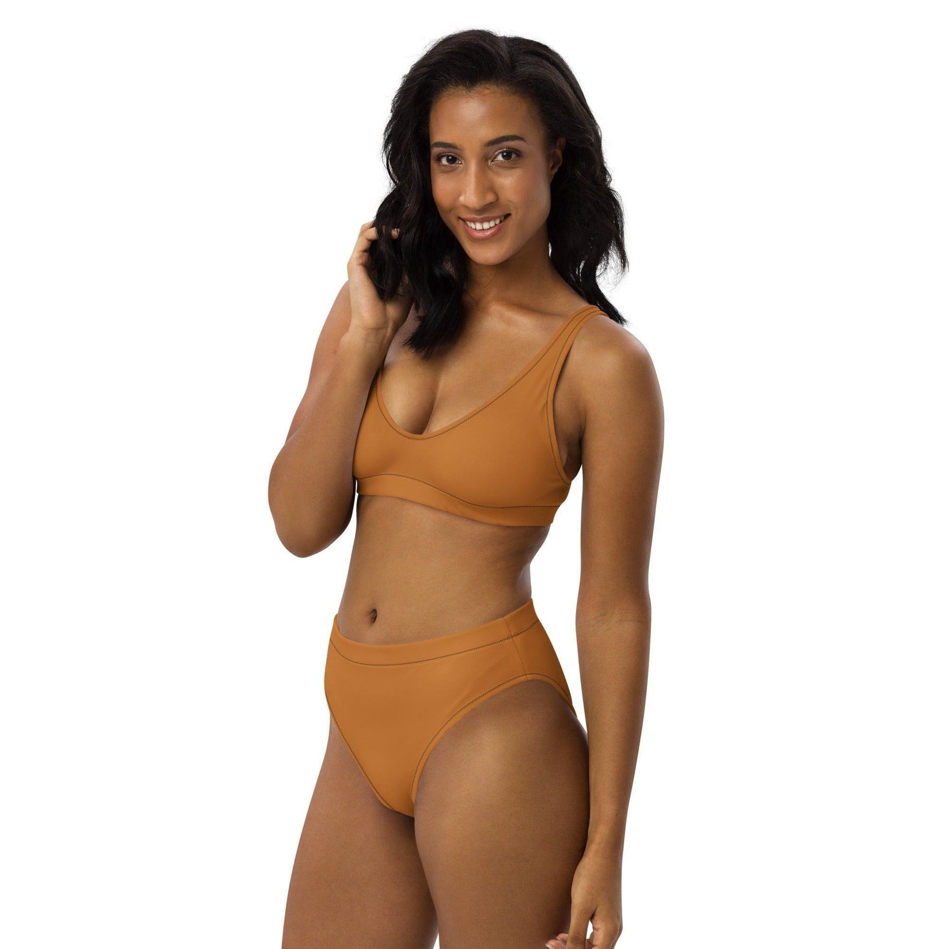 Bronze High Waist Bikini Bikini 49.99 Bikini, bronze, Design, einfarbig, Einlagen, Elastan, Fashion, GRS, High, Mode, Passform, Polyester, Style, UPF50, Waist, zweilagig, zweitilig, Ökotex JLR Design