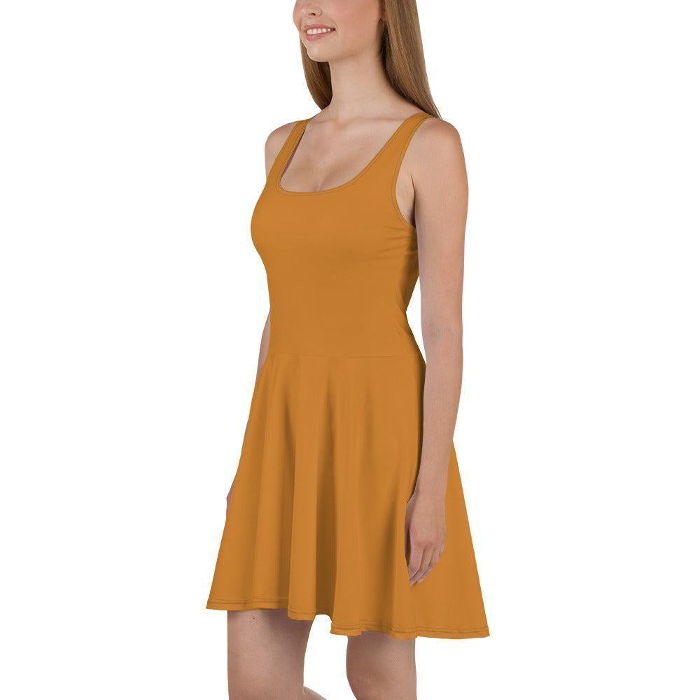 Bronze Skater Kleid Skater Kleid 56.99 ausgestellt, ausgestellter, bronze, Dame, Damen, einfarbig, Elastan, Frau, Frauen, Freizeit, Glatter, Kleid, Mitte, mittellanger, Muster, Nähte, Overlock, Pattern, Polyester, Rock, Saum, schmeichelhaft, Skater, Sport, Stoff, trendy, Weiblich, wühlfühlend, Überdeck JLR Design