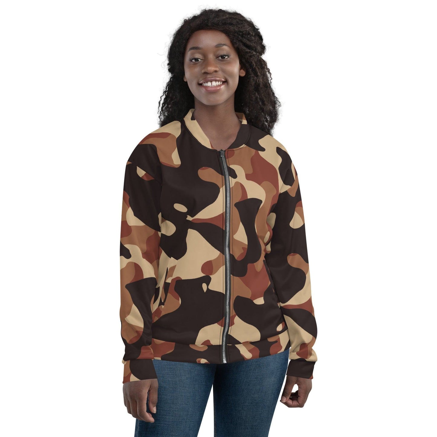 Brown Camouflage Bomberjacke -- Brown Camouflage Bomberjacke - undefined Bomberjacke | JLR Design