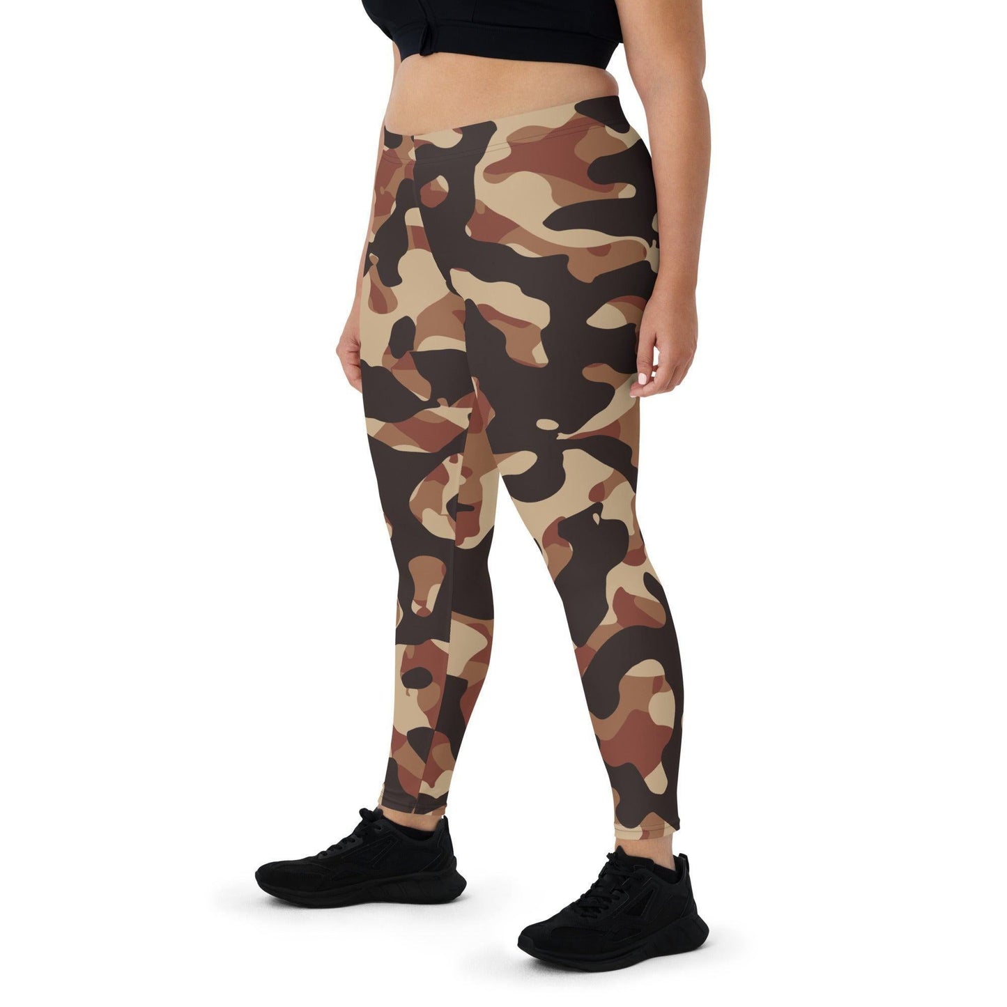 Brown Camouflage Damen Leggings Leggings 59.99 Aktivität, braun, brown, Camo, Camouflage, Damen, Damenmode, dehnbar, Design, einfarbig, elegant, Fashion, figurbetont, Fitness, laufen, Leggings, Mode, Muster, Outfit, Pattern, Pilates, Sportbekleidung, Sportlerin, Streetwear, Stretch, stylisch, Tarnmuster, Tragekomfort, weich, Yoga JLR Design