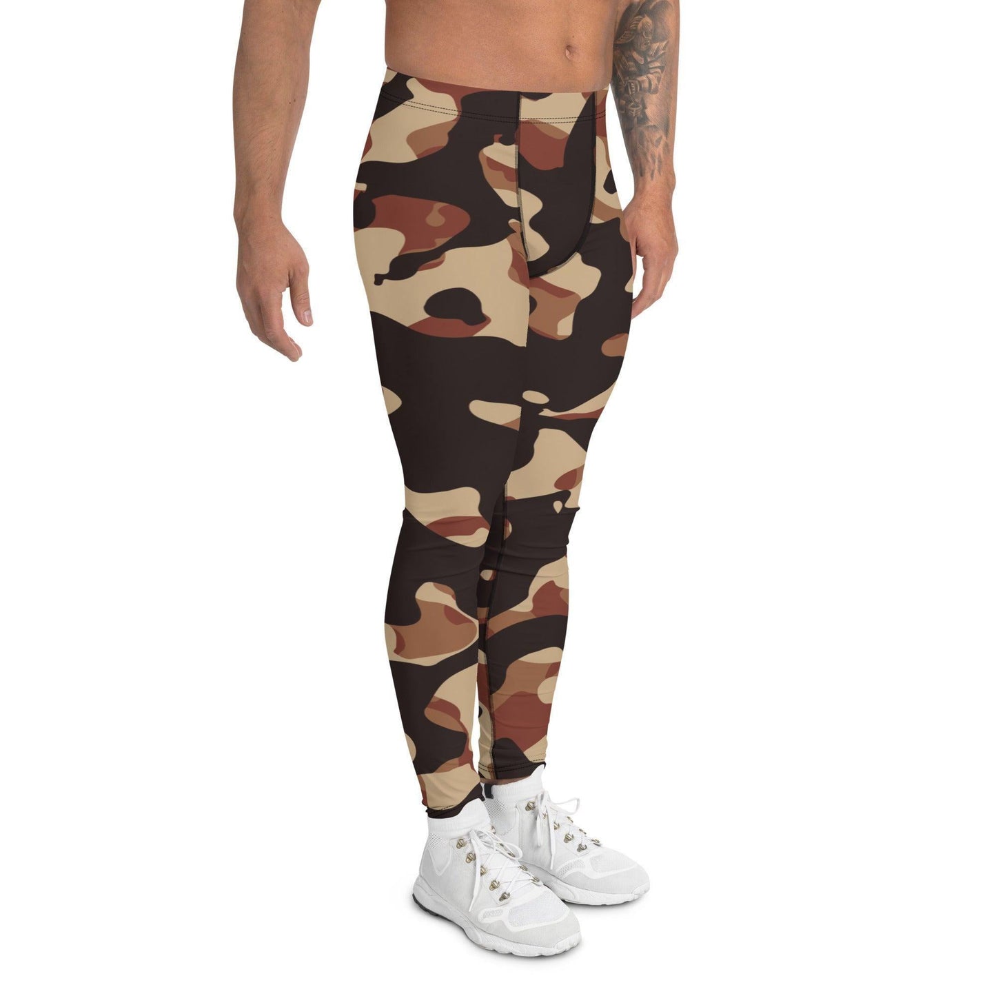 Brown Camouflage Herren Leggings Leggings 59.99 aktiv, anliegend, atmungsaktiv, bequem, Bewegungsfreiheit, braun, brown, Camo, Camouflage, dehnbahr, Design, Fashion, Fitness, funktional, Herrenleggings, Laufen, Leggings, Mann, modebewusst, Muster, Outdoor, Passform, Patter, Sport, Sportbekleidung, Style, Tarnmuster, Tragegefühl, Training, Yoga JLR Design