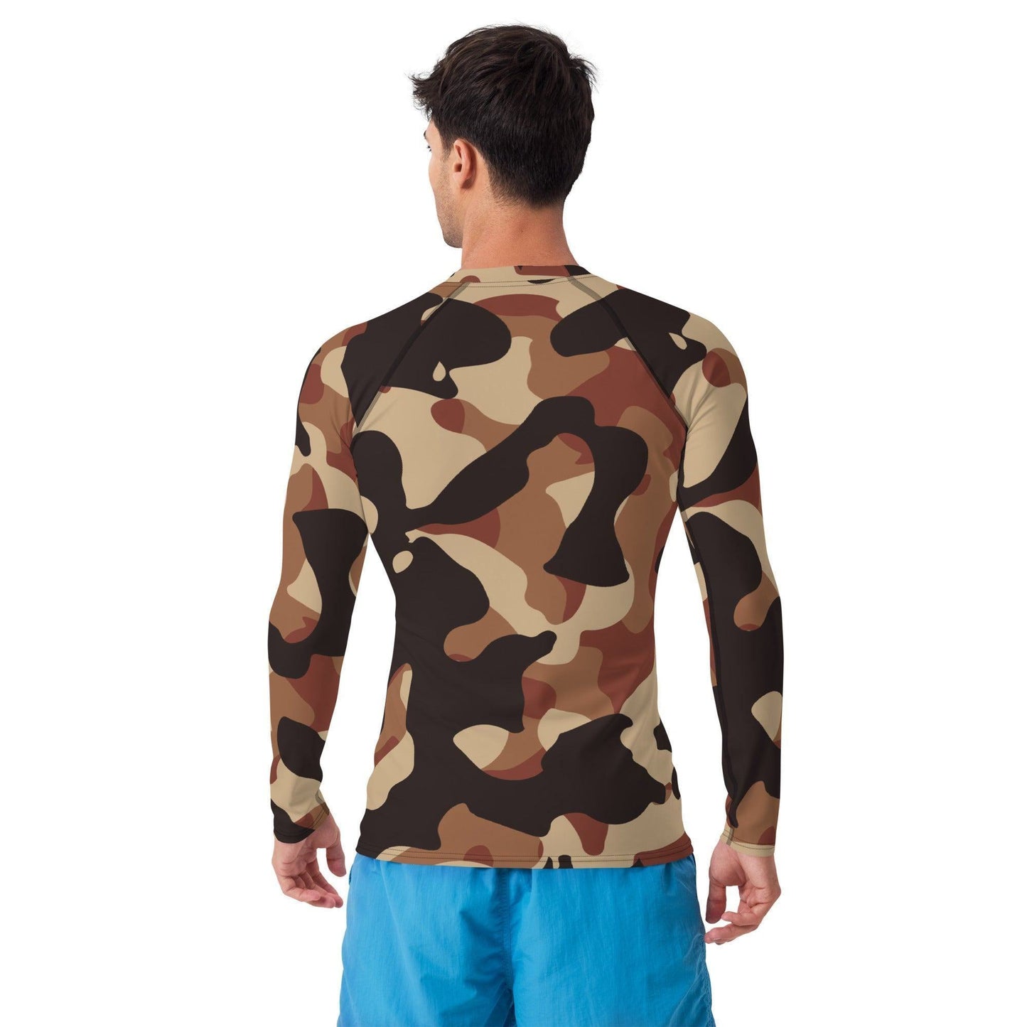 Brown Camouflage Herren Rash Guard Rash Guard 59.99 4-Wege, Atmungsaktiv, bequem, braun, brown, Camo, Camouflage, Design, Elastan, Fashion, Flachnaht, Guard, Hautschutz, Kompression, Langarmshirt, Mode, Männermode, Outdoor, Pattern, Polyester, Rash, Sand, Schwimmen, Sonnenschutz, Sportbekleidung, Strandmode, Stretchstoff, Style, Surfen, Tarnmuster, trocknend, Wassersport, Wind JLR Design