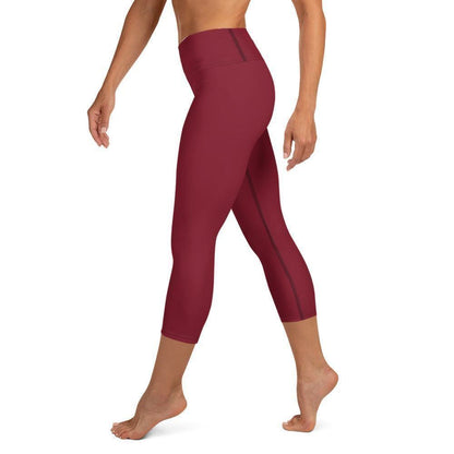 Burgund Damen Yoga Capri Leggings Yoga Capri Leggings JLR Design