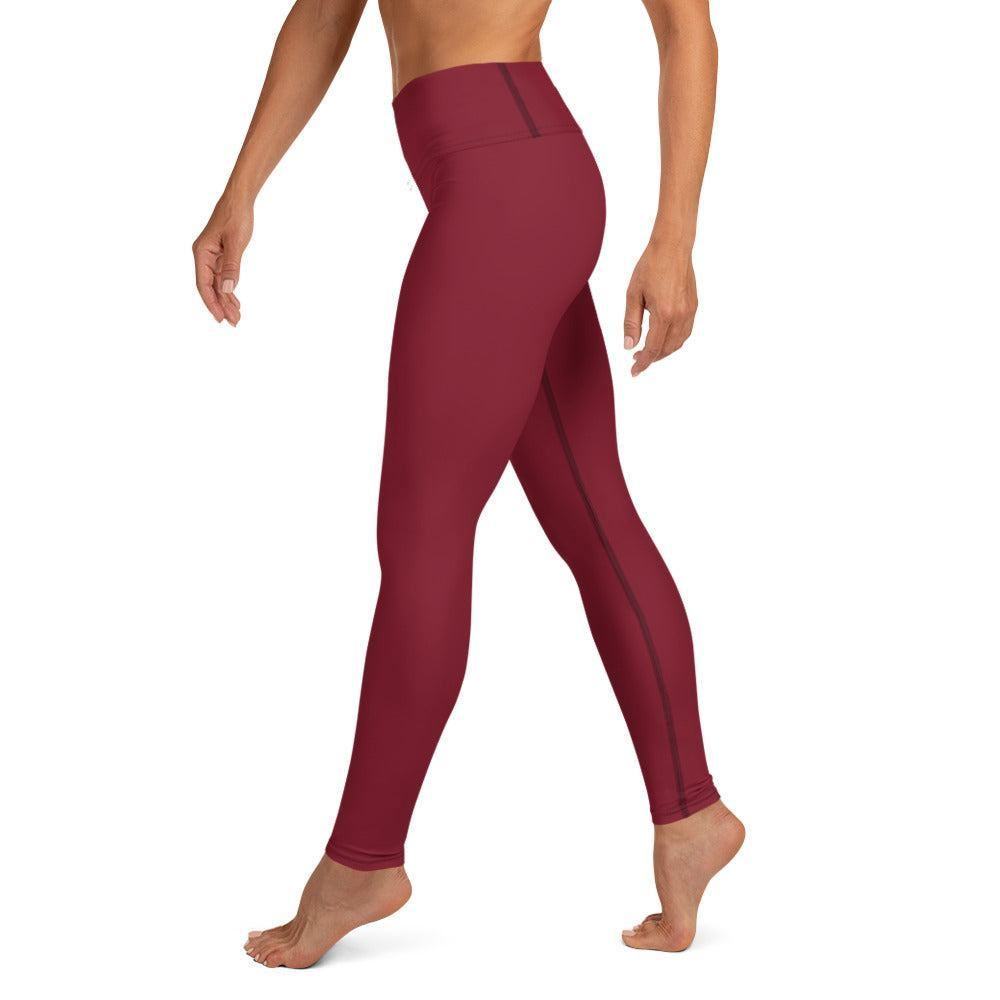 Burgund Damen Yoga Leggings -- Burgund Damen Yoga Leggings - undefined Yoga Leggings | JLR Design