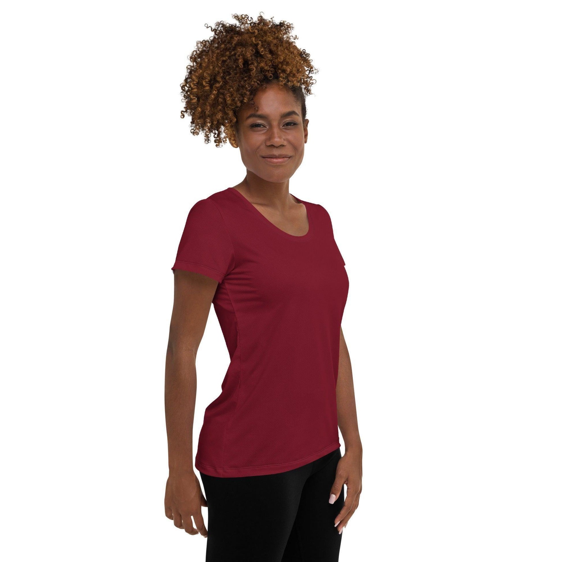 Burgund Sport T-Shirt für Damen -- Burgund Sport T-Shirt für Damen - XS Sport T-Shirt | JLR Design