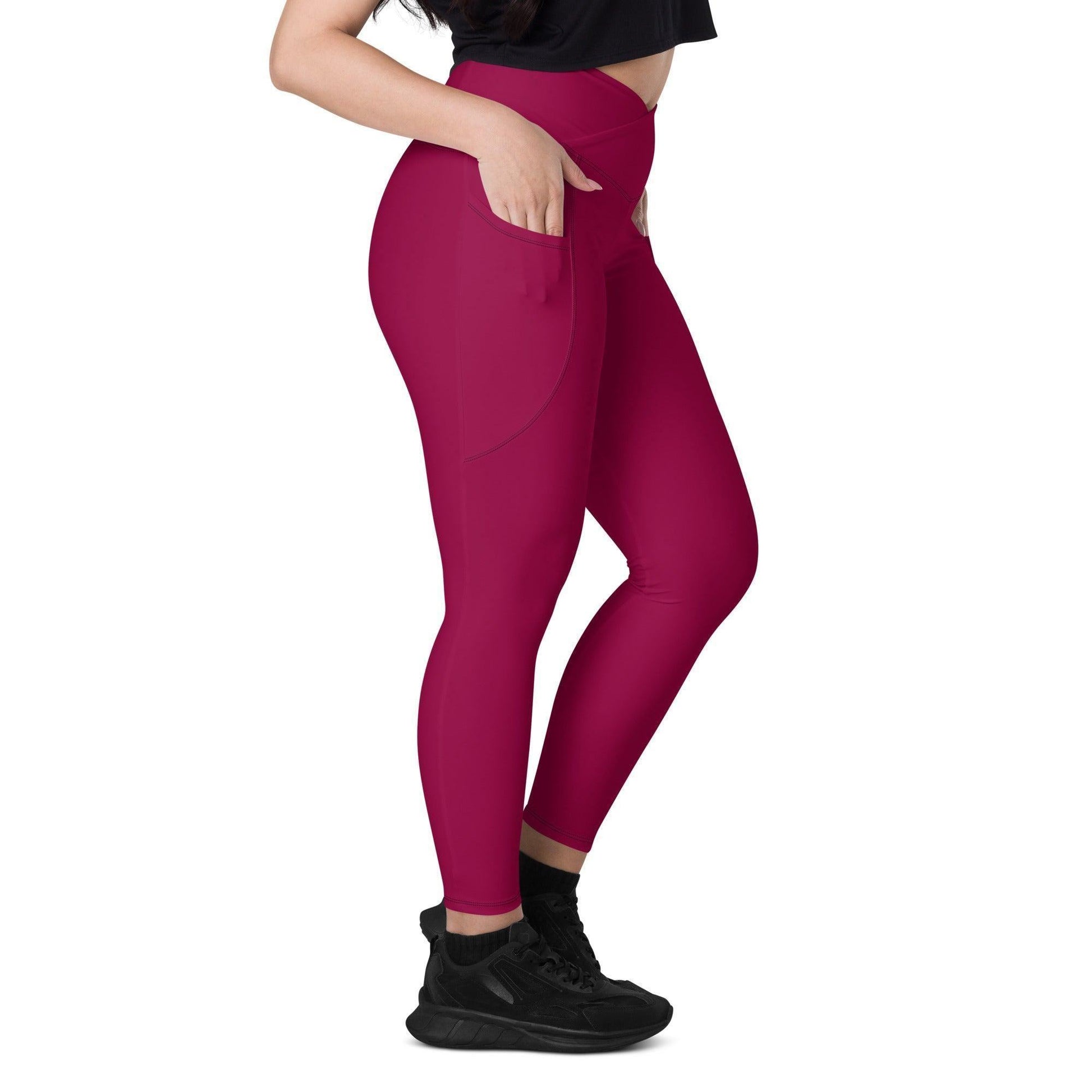 Burgundy Damen V-Bund Leggings mit Taschen V-Bund Leggings 59.99 1 Tasche auf jeder Seite, atmungsaktives Material, Burgundy, Damen, Design, einfarbig, Elastan, Fashion, Hoch tailliert, hoher Tragekomfort, Komfort, Mode, OEKOTEX100, Outfit, Polyester, schmeichelhafter Schnitt, Style, UPF50, V-Bund Leggings JLR Design