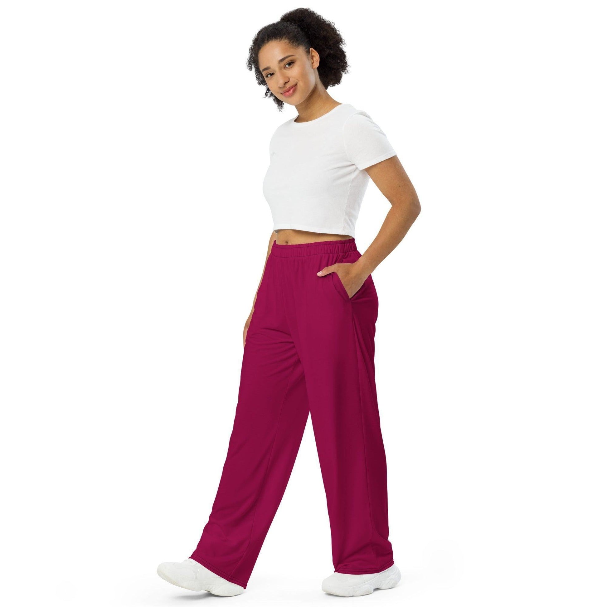 Burgundy Hose mit weitem Bein Hose mit weitem Bein 53.99 atmungsaktiv, Bein, beont, Bewegungsfreiheit, burgundy, einfarbig, Elastan, Figur, Hose, Komfort, Kordelzug, leicht, Look, Loungewear, luftige, lässig, OEKOTEX100, optisch, Passform, Polyester, Pyjama, Seitentaschen, Sommer, Stoff, stretch, Taille, weitem JLR Design