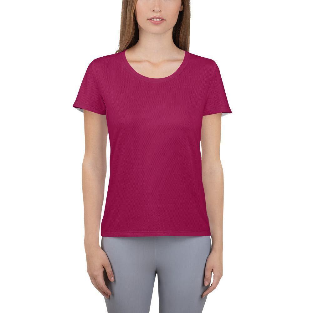 Burgundy Sport T-Shirt für Damen -- Burgundy Sport T-Shirt für Damen - XS Sport T-Shirt | JLR Design