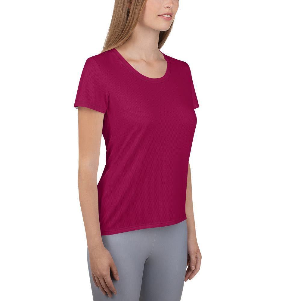 Burgundy Sport T-Shirt für Damen -- Burgundy Sport T-Shirt für Damen - XS Sport T-Shirt | JLR Design