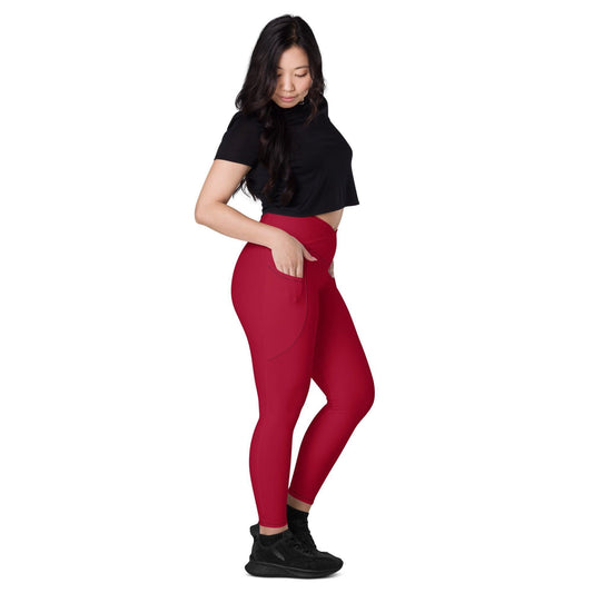 Carmine Damen V-Bund Leggings mit Taschen V-Bund Leggings 59.99 1 Tasche auf jeder Seite, atmungsaktives Material, Carmine, Damen, Design, einfarbig, Elastan, Fashion, Hoch tailliert, hoher Tragekomfort, Komfort, Mode, OEKOTEX100, Outfit, Polyester, red, Rot, schmeichelhafter Schnitt, Style, UPF50, V-Bund Leggings JLR Design