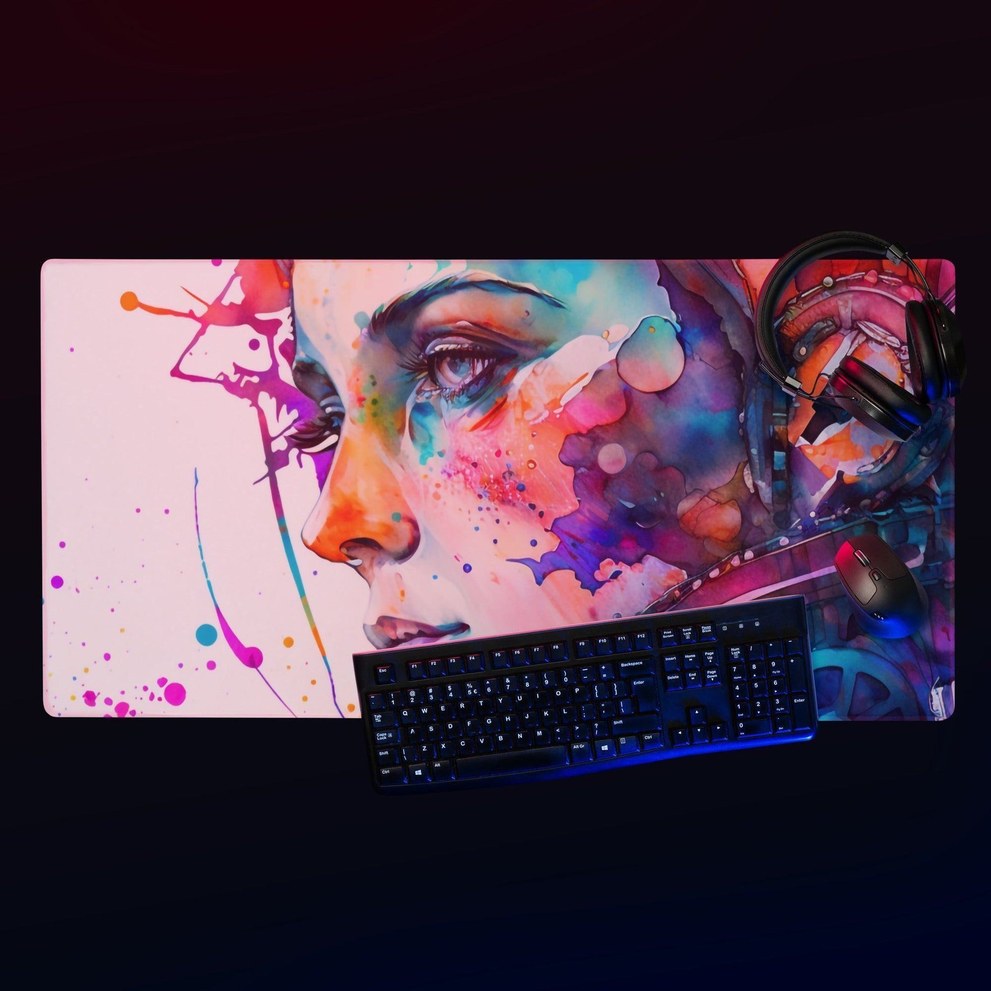 Colorful Face Mauspad -- Colorful Face Mauspad - undefined Mousepad | JLR Design