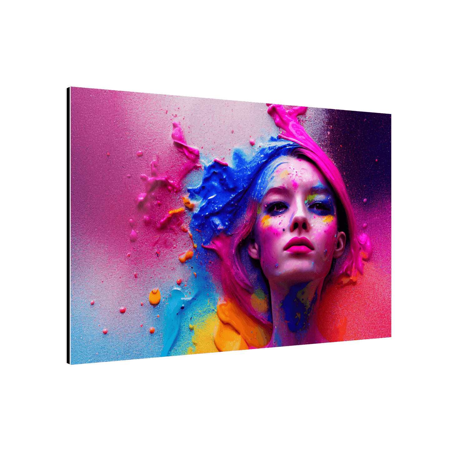 Colorful Woman Metall Poster 60x40cm -- Colorful Woman Metall Poster 60x40cm - undefined Metallposter | JLR Design
