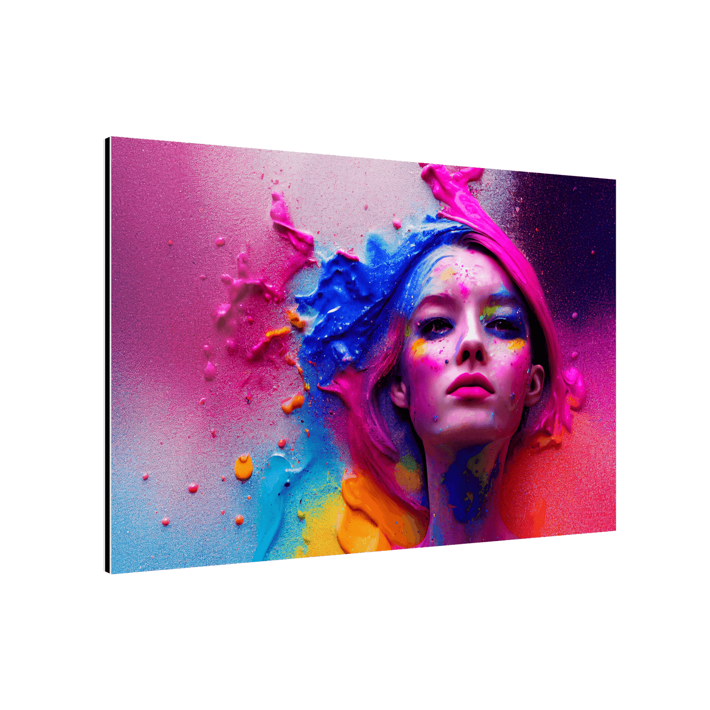 Colorful Woman Metall Poster 60x40cm Metallposter JLR Design