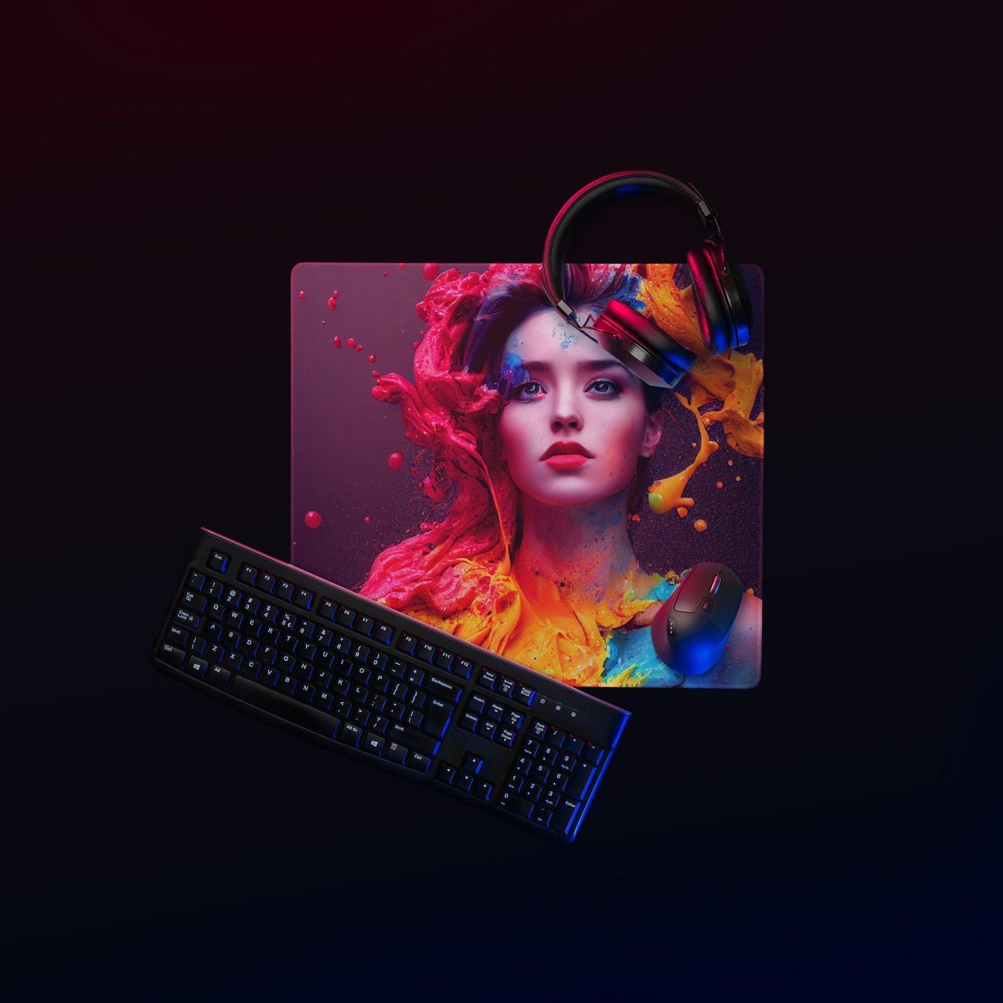 Colorful Woman V2 Mauspad -- Colorful Woman V2 Mauspad - undefined Mousepad | JLR Design