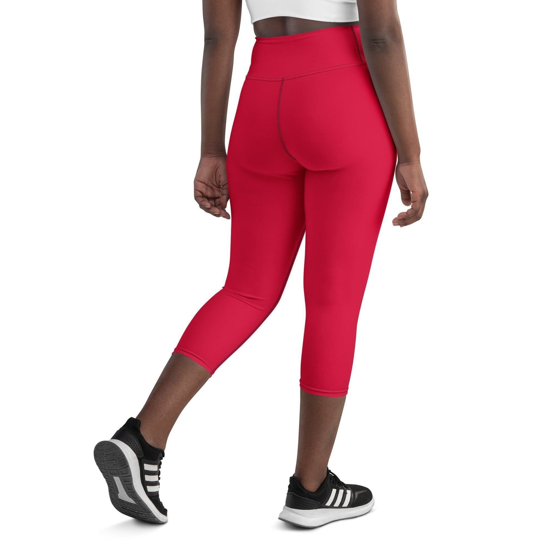 Crimson Damen Yoga Capri Leggings -- Crimson Damen Yoga Capri Leggings - undefined Yoga Capri Leggings | JLR Design