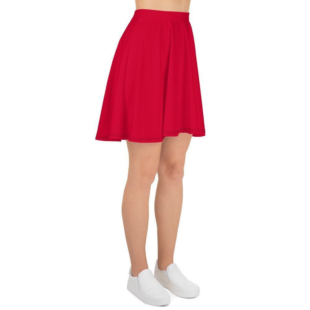 Crimson Skater Rock Skater Rock 46.99 blutrot, Crimson, einfarbig, Elastan, elastisch, Oberschenkel, Overlocknaht, Polyester, Rock, Skater, USF50, weich JLR Design