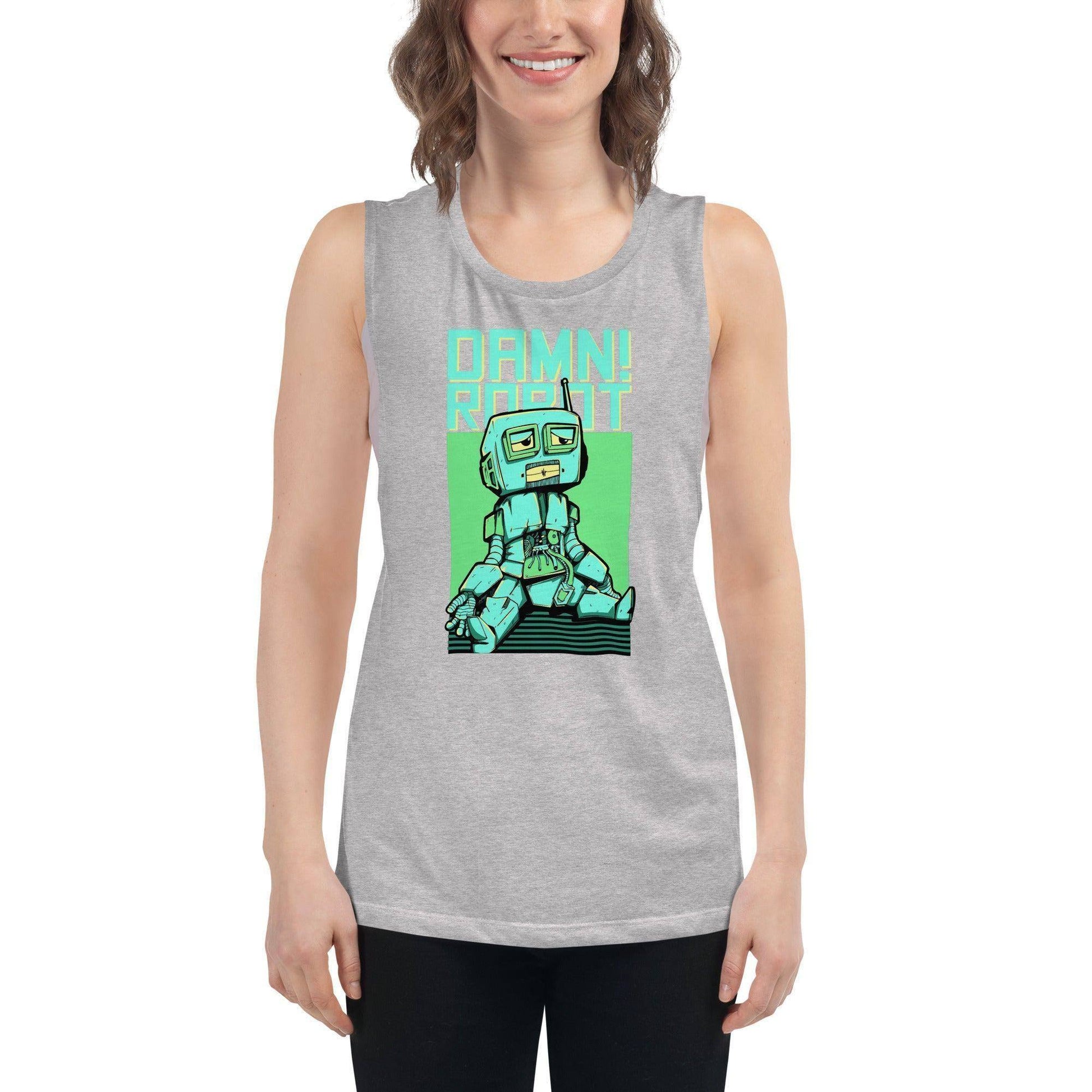 damn-robot-damen-tank-top-tank-top-jlr-design-42321 - JLR Design