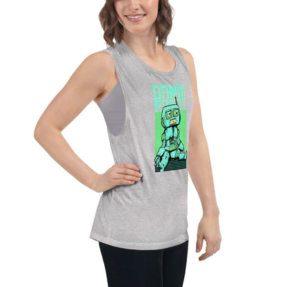 Damn Robot Damen Tank Top Tank Top 44.99 aktiv, angenehmes, atmungsaktiv, Ausschnitt, betont, Bewegungsfreiheit, breite, Damen, Damn, enganliegend, Farben, Figur, Fitness, Frauen, Gym, Look, Muscle, Must-have, Outfit, Polyester, Robot, Sommer, Tank, Top, Tragegefühl, Training, Träger, verschiedene, Viskose JLR Design