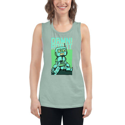 Damn Robot Damen Tank Top Tank Top 44.99 aktiv, angenehmes, atmungsaktiv, Ausschnitt, betont, Bewegungsfreiheit, breite, Damen, Damn, enganliegend, Farben, Figur, Fitness, Frauen, Gym, Look, Muscle, Must-have, Outfit, Polyester, Robot, Sommer, Tank, Top, Tragegefühl, Training, Träger, verschiedene, Viskose JLR Design