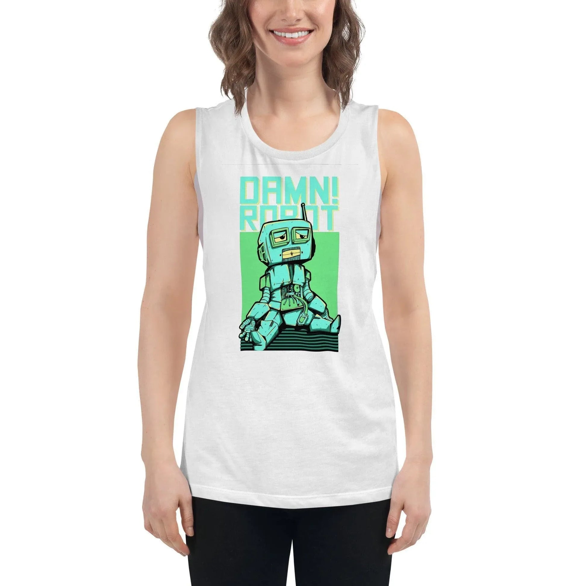 damn-robot-damen-tank-top-tank-top-jlr-design-59114 - JLR Design